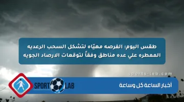 طقس اليوم: الفرصة مهيّأة لتشكل السحب الرعدية الممطرة على عدة مناطق وفقاً لتوقعات الأرصاد الجوية